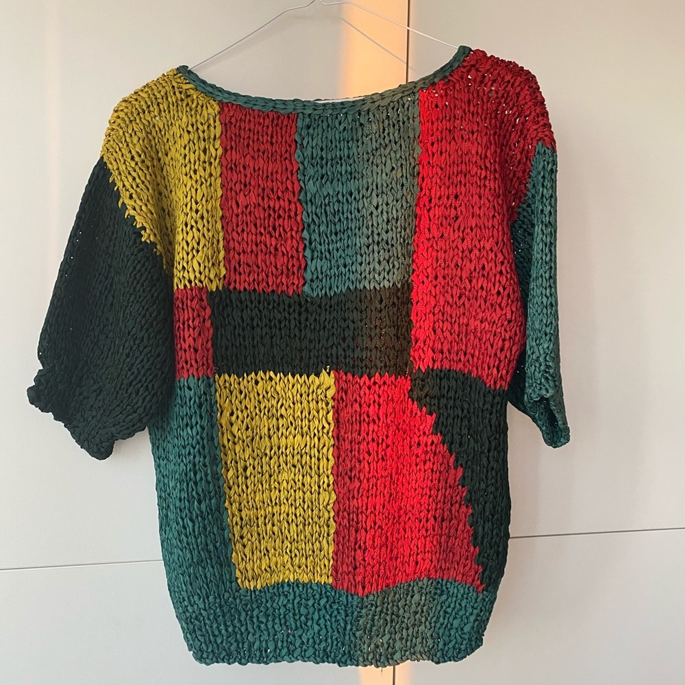 Vintage knit short sleeve top